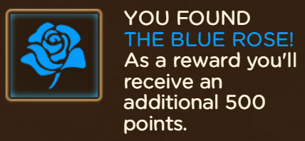 the blue rose is one of two bonus items hidden in every scene.